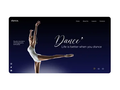 Dancing Concept Front Webage concept dance design figma photoshop typography ui web design webpage