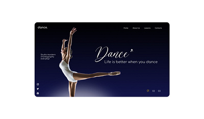 Dancing Concept Front Webage concept dance design figma photoshop typography ui web design webpage