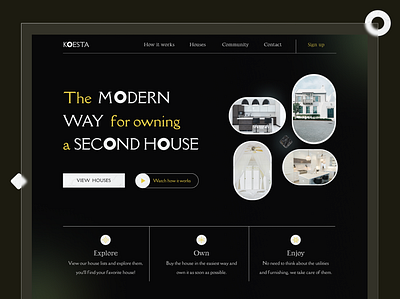 Real estate website 2022 buying house dark mode design house isometric real estate trends ui uidesign web web design web ui website