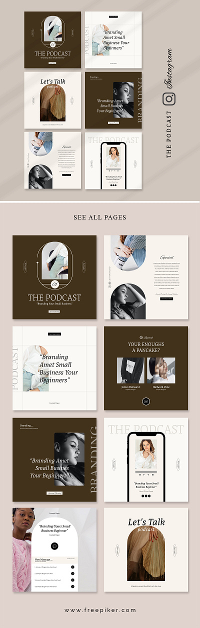 Podcast Instagram Template design layout