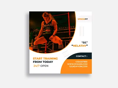 Instagram Post design for GYm instagram post instagram post design instagram story design marketing counter design promotional content design social media banner design social media post design