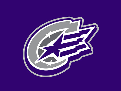 Capital University Comets athletics badge branding c college columbus comet comets flag graphic design gray highered illustrator initials logo ohio purple sports stars university