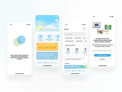 Sejiwo - Mental Health App Concept android application consultation design doctor health health app healthy indonesia ios mental health mobile online pyschology searching ui user experience user interface ux well being