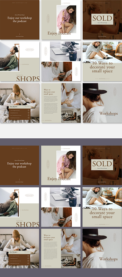 Fashion Instagram Post Template design edit layout product