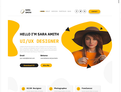 Personal website design ui web ui website