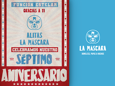 La Máscara banner banner brandidentity branding design foodbanner foodlogo graphic design logo logodesign logotype luchaslogo mascara mascaralogo masklogo restaurant restaurantlogo wrestlinglogo