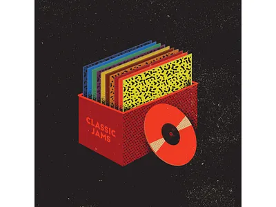 Classic Jams digitalart digitaldesign graphicdesign illustration illustrator jams music retro retro illustration texture vector vintage vintage illustration vinyl