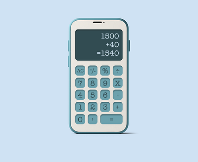 Calculator 004 3d app branding dailyui design figma illustration logo ui ux vector