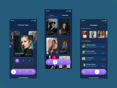 Dating App Mobile Exploration | Mobile Interface Design app beautiful chat chatting chatting app dates dating dating app datingapp ios message message app onboarding screen partner partner finder social app tinder ui uiux valentine