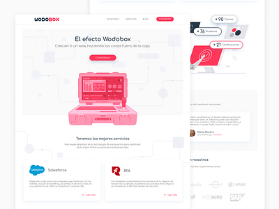 Wodobox Site illustration landing salesforce system ui ui design ux web web design website