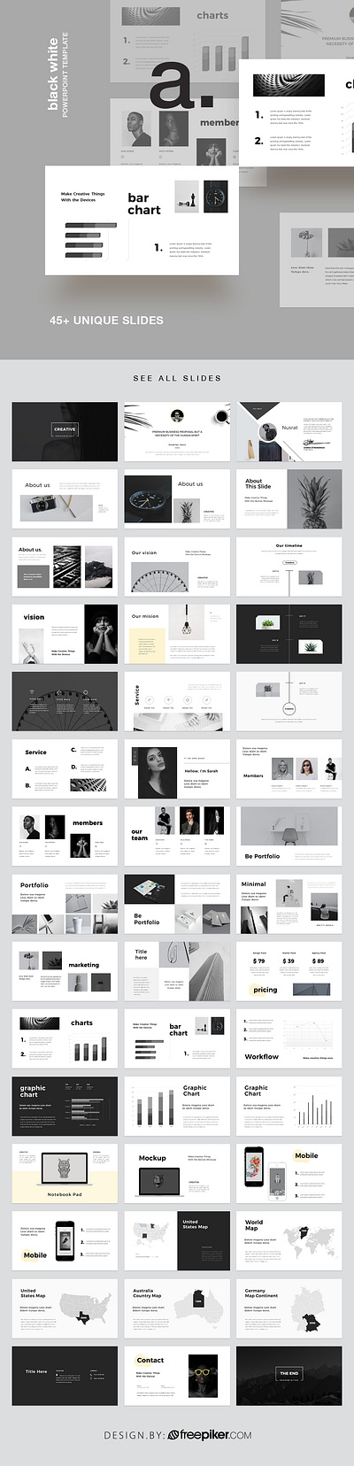 Black & White Powerpoint Presentation black cilent white