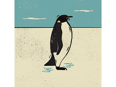 Penguin digitalart digitaldesign graphicdesign illustration illustrator linocut penguin retro retro illustration texture vector vintage vintage illustration woodcut woodcut illustration