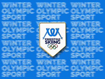 Winter Olympic Sport Badge Design adobe illustrator badge design graphicdesign illustration myanmar vector