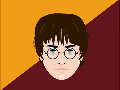 Geometric Harry adobe graphic design harrypotter illustration illustrator vectors wine yellow