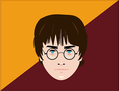 Geometric Harry adobe graphic design harrypotter illustration illustrator vectors wine yellow