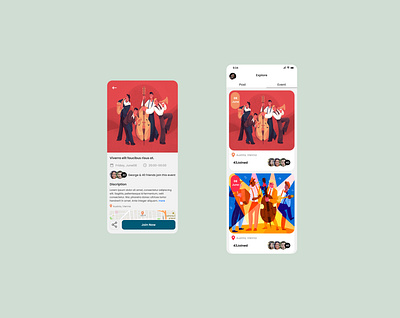 Events app design event mobile ui