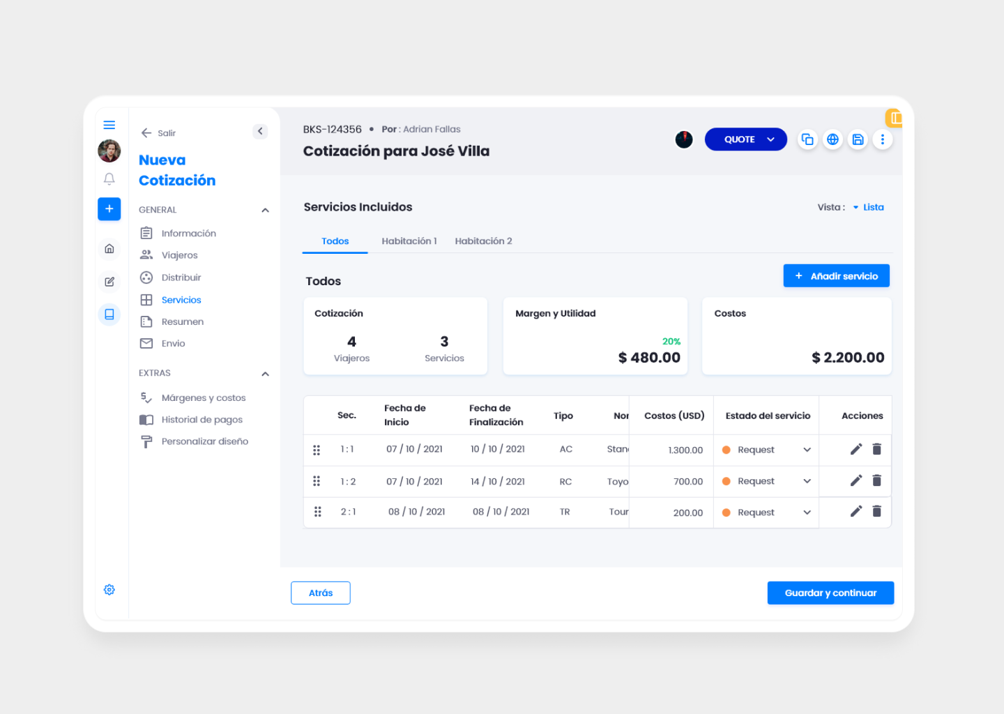 Example of Travet | UX - UI | Web App