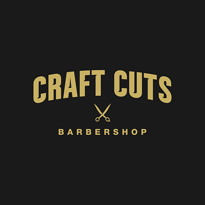 Craft Cuts Barbershop barber barbershop brand branding design graphic graphic design hair haircut logo minimal minimalism minimalist modern scissors simple