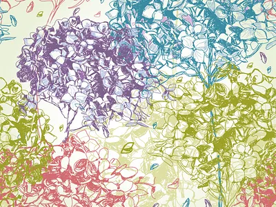 abstract line art vector floral pattern abstract branding colorful design flora flowers illustration lineart seamless vector