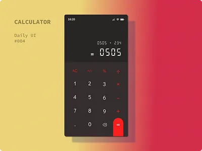Calculator #4 Daily UI app calculator daily ui design ui ux
