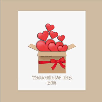 Happy Valentine's Day Template Design paper