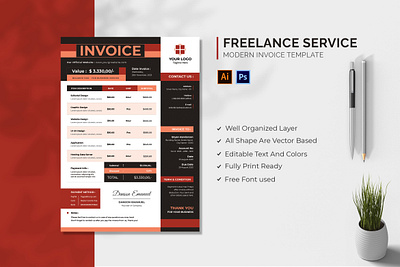 Freelance Service Invoice Template freelance graphic template invoice invoice template