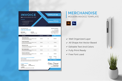 Merchandise Invoice Template graphic template invoice invoice template merchandise