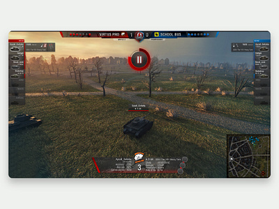 Spectator mode interface design - Wargaming League design esport freelance game ui graphic design interface ui ui design ui designer visual design