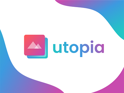 Utopia Logo 3d brand design branding design gradient graphic icon illustration logo logo design utopia