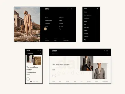 Website Design for Shopping Center burger menu fashion menu navigation shopping style uidesign uiux userinterface webdesign website
