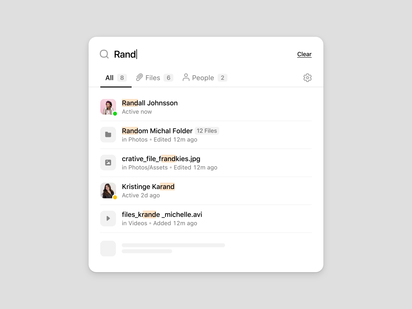 Example of Search Results Animation 🔎
