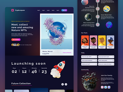 NFT Project website design landing page nft ui ux web design website website design