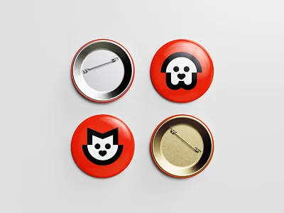 Cat & Dog animal cat dog food heart icon logo love nature petshop pin