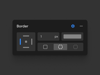 Border control for the no-code visual builder border builder colorpicker control css dark design figma graphic design interface nocode stroke tool ui ui design uiux ux ux design uxui