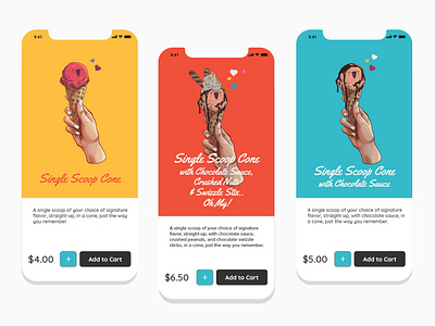 DailyUI 030 Pricing add to cart app character dailyui dailyui 030 dailyui030 dailyuichallenge design digital art digital illustration ice cream illustration photoshop pricing sales shopping ui ui design ux xd