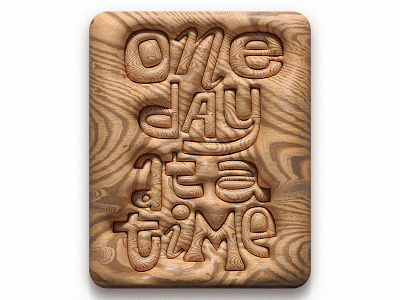 One day at a time 3dtype adobe illustrator details lettering procreate textures
