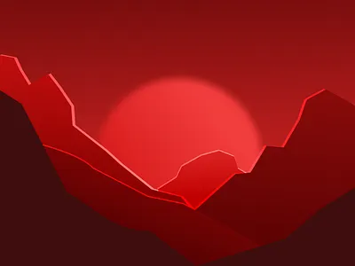 Red Mountains affinity art illustration landscape mountains red vector