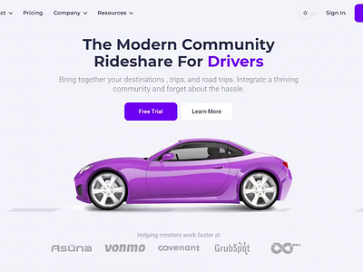 Vulk - Landing page CSS animation animation car css header hero home illustration landing page web design