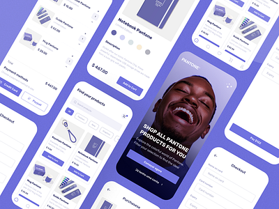 Ecommerce Pantone - Mobile App ecommerce ecommerce app ecommerce pantone mobile app online store shop store ui ui app ui design