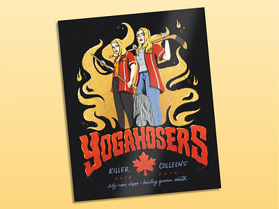 Yogahosers Poster illustration movie poster poster typography