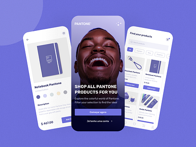 Ecommerce Pantone - Mobile App ecommerce ecommerce pantone mobile app online shop online store pantone app pantone ecommerce shop store ui ui design