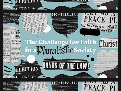 The Challenge for Faith academic christian collage faith illustration lecture theology typography