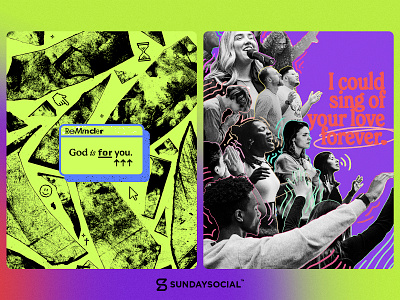 God is for You • Sing of Your Love christian collage illustration instagram pixel art religion social social media sunday social texture worship