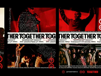 TOGETHER worship night christian handwriting instagram logo michigan ministry social social media texture worship young adults