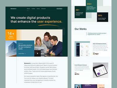 #Exploration - Agency Website agency b2b clean company design landing page layout minimalist modern saas typography ui ux website white spacing