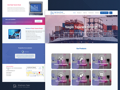 Chemical Supplier UI Design chemical company design ui ux