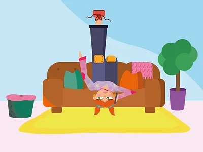 Teenage Fantasy background character flat illustration lifestyle vector