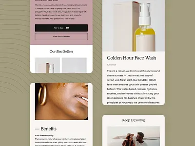 Golden Hour branding design design management mobile design photography skincare ui ux web design