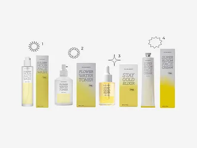 Yellow Beauty Catalog branding design design lead design management packaging design product design