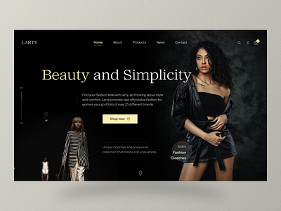 Larty - Fashion Landing Page beauty clothing fashion fashion landing page fashion ui fashion website landingpage model landingpage model website style style landingpage style website ui ui design uidesign ux ux ui uxdesign website